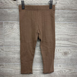 LS Pointelle Mock Neck Shirt & Ribbed Leggings 24M