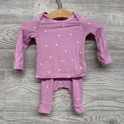 LS Bamboo Shirt & Fold Over Pants Hearts NB