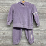 Velour Hoodie & Joggers Side Stripes 18M