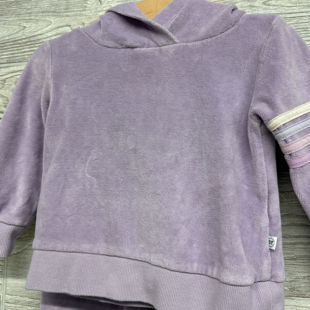 Velour Hoodie & Joggers Side Stripes 18M