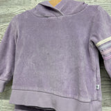Velour Hoodie & Joggers Side Stripes 18M