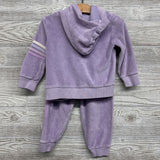 Velour Hoodie & Joggers Side Stripes 18M