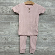2 Pc Ribbed Henley PJs 18M