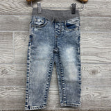 Pull On Drawstring Knit Denim Jeans 2T