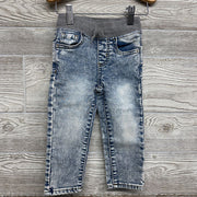 Pull On Drawstring Knit Denim Jeans 2T