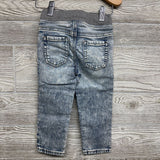 Pull On Drawstring Knit Denim Jeans 2T