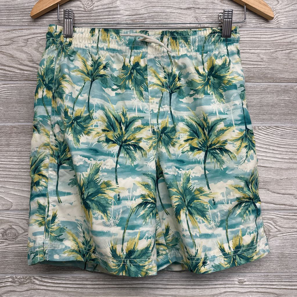 Drawstring Swim Trunks Palm Trees 14-16
