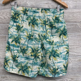 Drawstring Swim Trunks Palm Trees 14-16