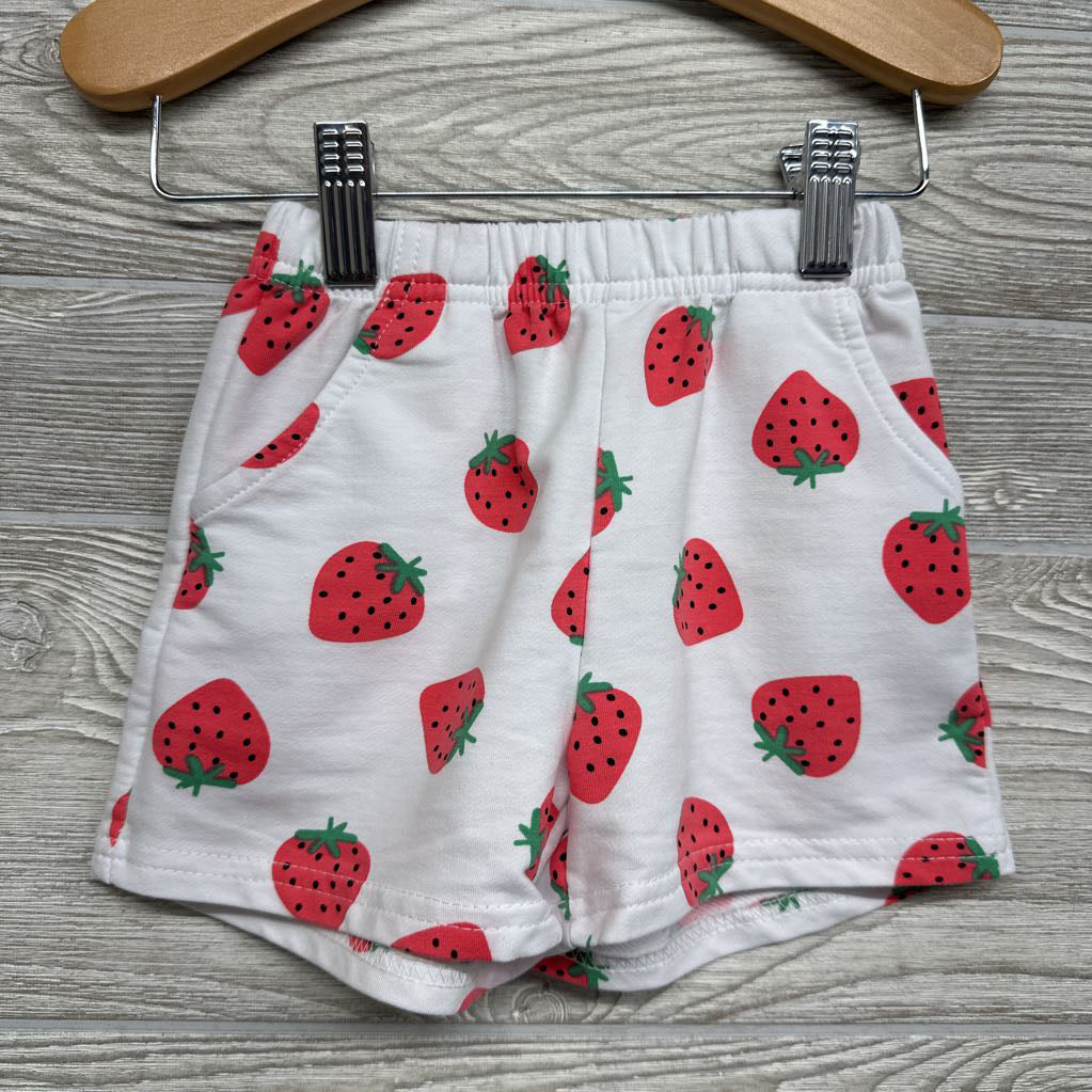 French Terry Shirt & Shorts Strawberries 12-18M