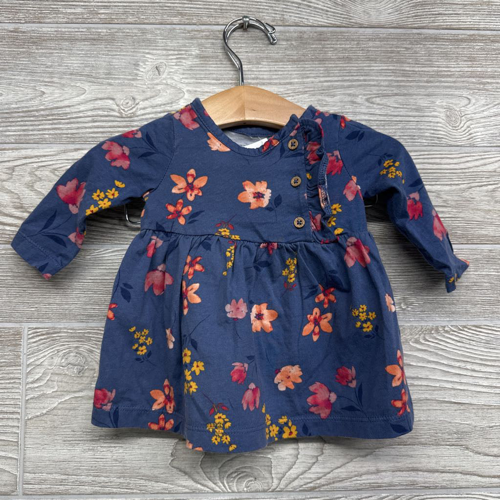 LS Dress & Bloomers Flowers Ruffle 3M
