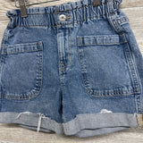 Relaxed Paperbag Denim Shorts 7