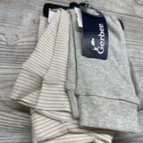 NEW 2 Pk Fold Over Pants Stripes Solid 12M