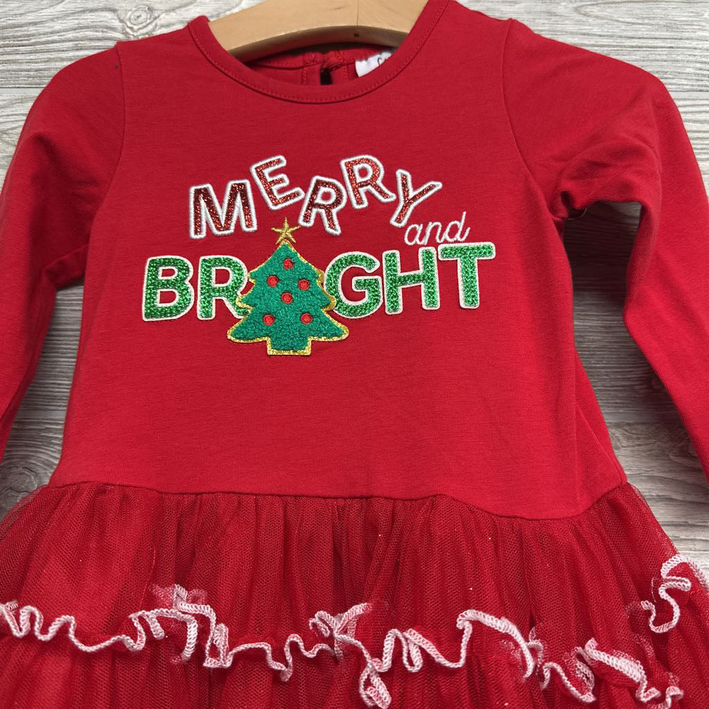 LS Tutu Dress Merry And Bright & Leggings Stripes 18M