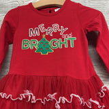 LS Tutu Dress Merry And Bright & Leggings Stripes 18M
