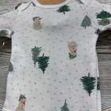 LS Waffle Knit Bodysuit & Pants Dots Snowmen Trees NB