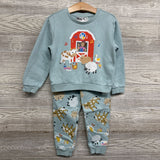 Crewneck & Jogger Sweatpants Farm Animals 4T