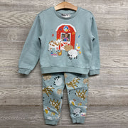 Crewneck & Jogger Sweatpants Farm Animals 4T