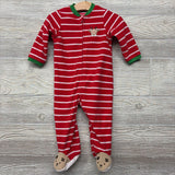 Blanket Sleeper Stripes Reindeer 12M