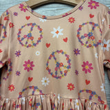 LS Dress Flowers Peace Signs 9-10