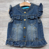 NEW Denim Vest Ruffle Trim 4T