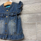 NEW Denim Vest Ruffle Trim 4T