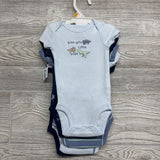 NEW 5 Pk Bodysuits Dinosaurs Stripes Dino-mite Little Dude NB