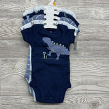 NEW 5 Pk Bodysuits Dinosaurs Stripes Dino-mite Little Dude NB