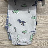 NEW 5 Pk Bodysuits Dinosaurs Stripes Dino-mite Little Dude NB