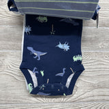 NEW 5 Pk Bodysuits Dinosaurs Stripes Dino-mite Little Dude NB