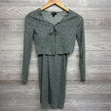 Ribbed Tank Dress & LS Wrap Flowers 10-12
