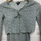 Ribbed Tank Dress & LS Wrap Flowers 10-12