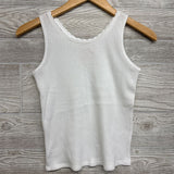Pointelle Tank Top Scallop Trim 10-12