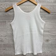 Pointelle Tank Top Scallop Trim 10-12