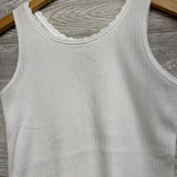 Pointelle Tank Top Scallop Trim 10-12