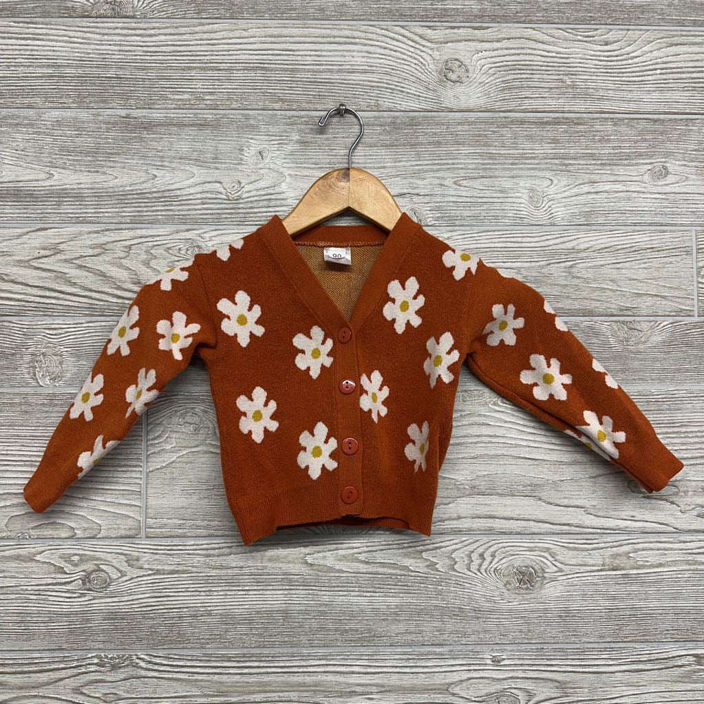 Knit Cardigan Flowers 18-24M