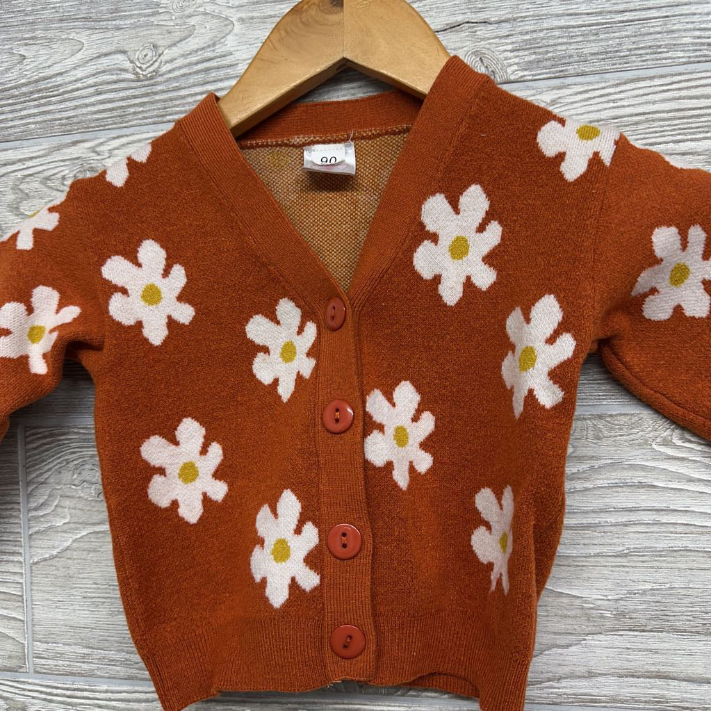 Knit Cardigan Flowers 18-24M