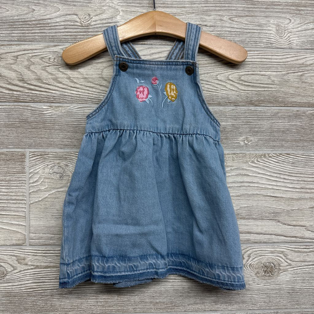 Denim Skirtall Embroidered Flowers 9M