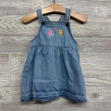 Denim Skirtall Embroidered Flowers 9M