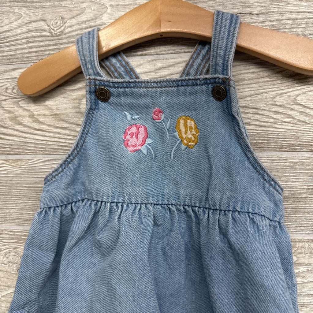Denim Skirtall Embroidered Flowers 9M