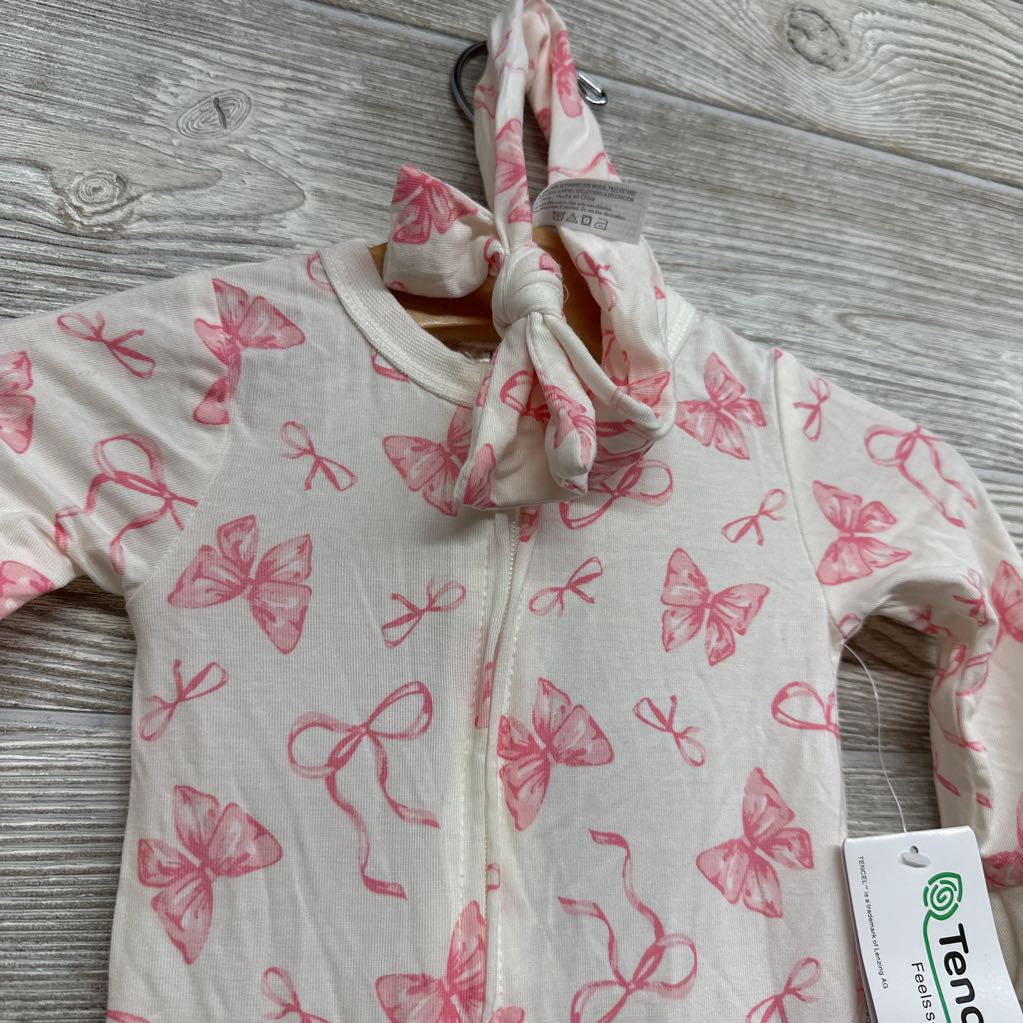 NEW Bamboo Sleeper W/ Headwrap Bows 3-6M