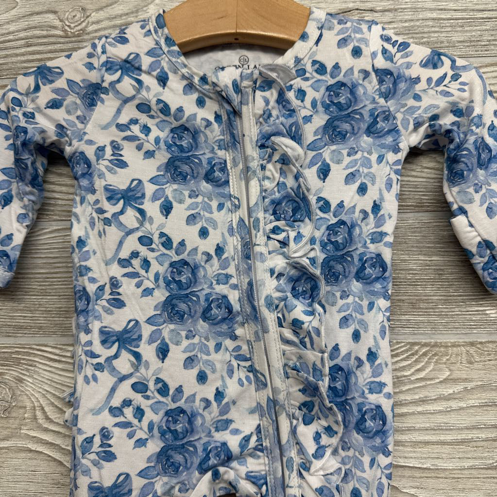 NEW Betsys Bloom Bamboo Sleeper Flowers Ruffle NB