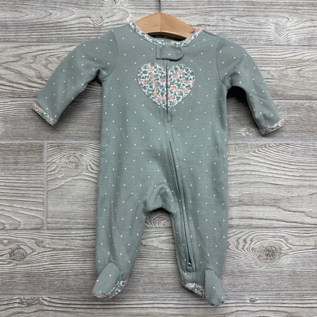 Waffle Knit Sleeper Dots Flower Heart 3M