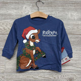 NEW LS Shirt Santa Hat 12M