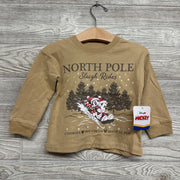 NEW LS Shirt North Pole Sleigh Rides 12M