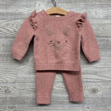 Knit Sweater & Pants Bunny Face 9M