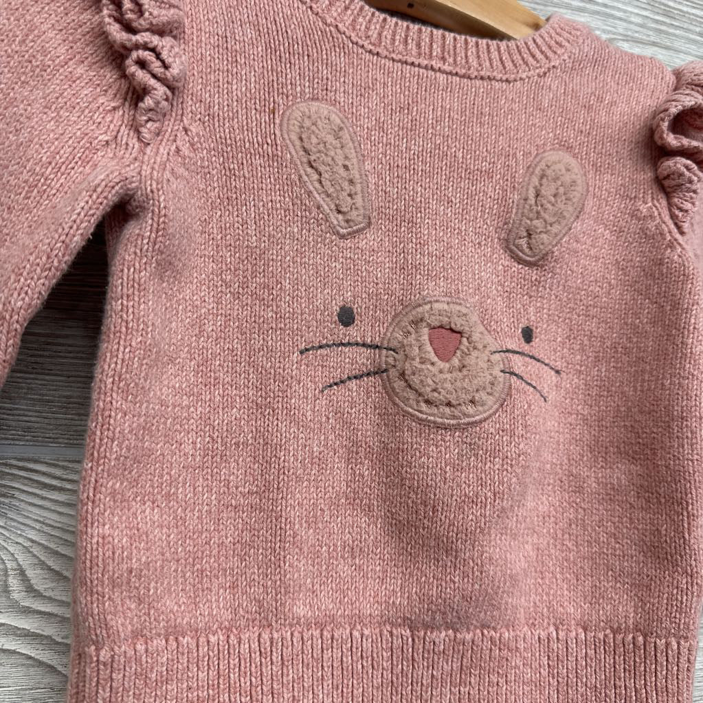 Knit Sweater & Pants Bunny Face 9M