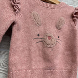 Knit Sweater & Pants Bunny Face 9M