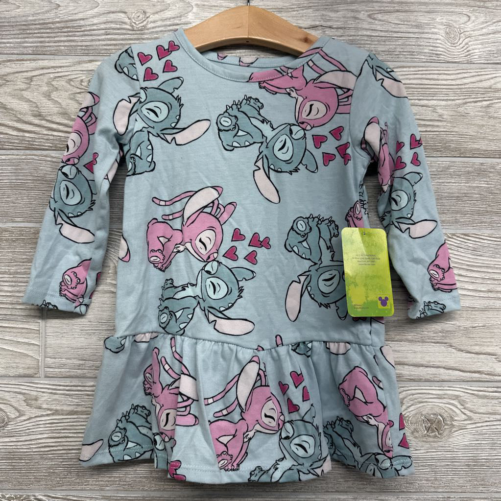 NEW LS Drop Waist Dress Stitch Angel 18M