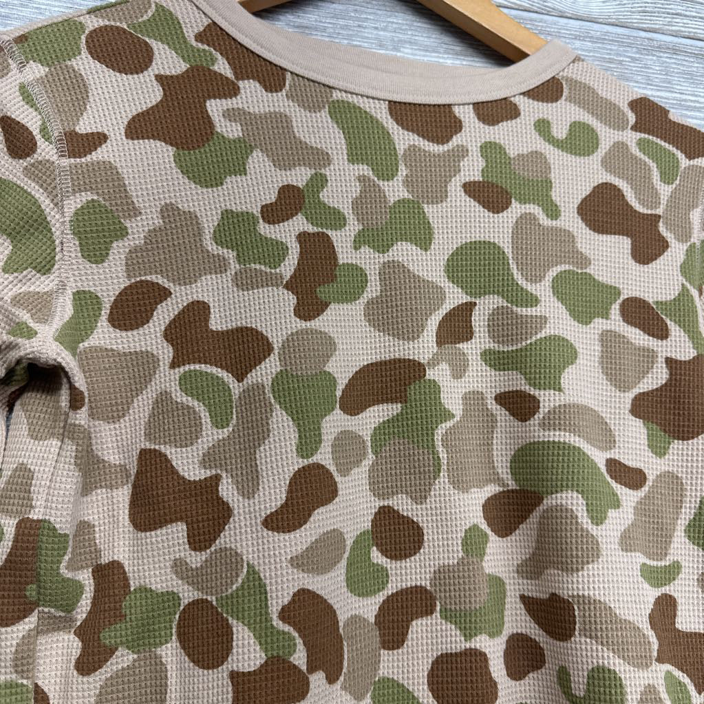 LS Waffle Knit Shirt Camo 10-12