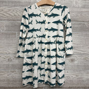 NEW LS Button Up Bamboo Dress Sharks 4T